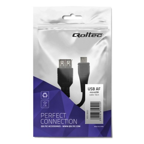Qoltec Kabel USB A żeński | micro USB B męski | 0.1m Qoltec Kabel USB A żeński | micro USB B męski | 0.1m