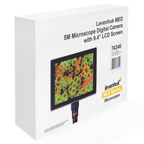 Aparat cyfrowy fotograficzny Levenhuk MED 5M z wyświetlaczem LCD 9,4" do mikroskopów Aparat cyfrowy fotograficzny Levenhuk MED 5M z wyświetlaczem LCD 9,4" do mikroskopów