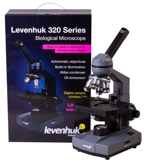 Monokularowy mikroskop biologiczny Levenhuk 320 BASE Monokularowy mikroskop biologiczny Levenhuk 320 BASE
