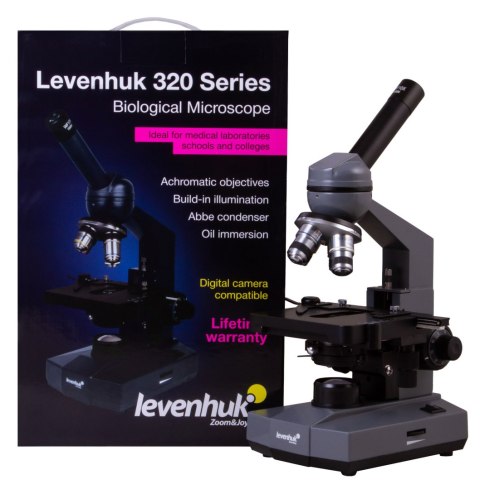 Monokularowy mikroskop biologiczny Levenhuk 320 PLUS Monokularowy mikroskop biologiczny Levenhuk 320 PLUS