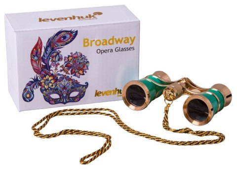 Lornetka teatralna Levenhuk Broadway 325C Lime/Limonka z łańcuszkiem