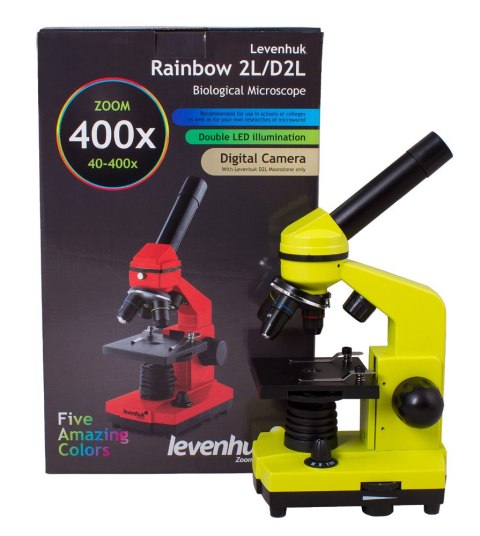 (IT) Mikroskop Levenhuk Rainbow 2L Lime\Limonka (IT) Mikroskop Levenhuk Rainbow 2L Lime\Limonka
