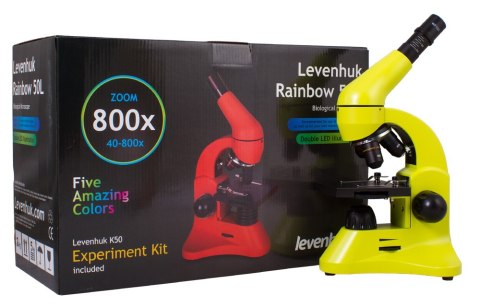 (IT) Mikroskop Levenhuk Rainbow 50L Lime\Limonka (IT) Mikroskop Levenhuk Rainbow 50L Lime\Limonka