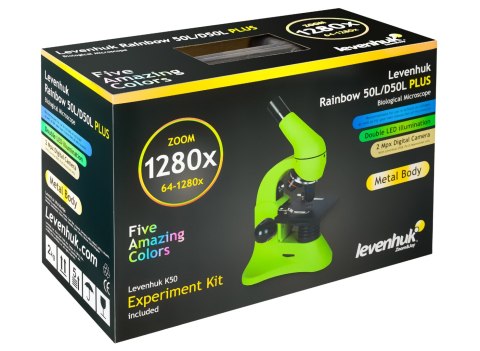 (CZ) Mikroskop Levenhuk Rainbow 50L PLUS Lime\Limonka