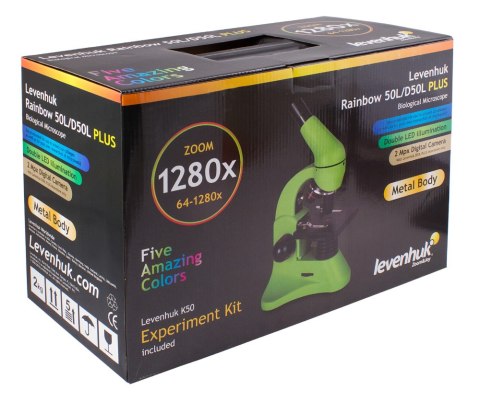 (CZ) Mikroskop Levenhuk Rainbow 50L PLUS Lime\Limonka