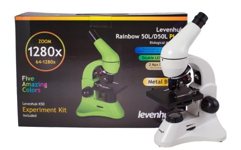 (EN) Mikroskop Levenhuk Rainbow 50L PLUS Moonstone\Kamień Księżycowy