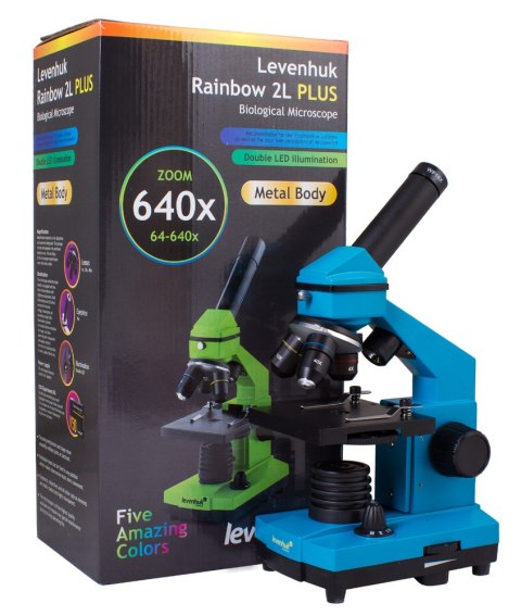 (BG) Mikroskop Levenhuk Rainbow 2L PLUS Azure\Lazur