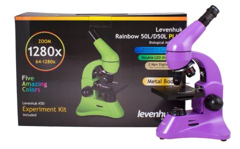 (BG) Mikroskop Levenhuk Rainbow 50L PLUS Amethyst\Ametyst