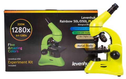 (BG) Mikroskop Levenhuk Rainbow 50L PLUS Lime\Limonka