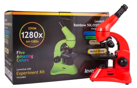(BG) Mikroskop Levenhuk Rainbow 50L PLUS Orange\Pomarańcza