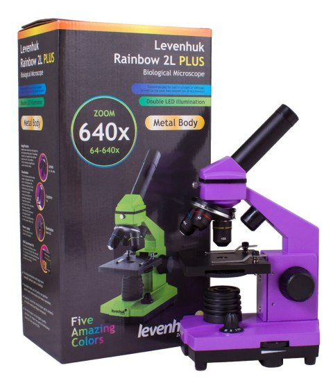 (ES) Mikroskop Levenhuk Rainbow 2L PLUS Amethyst\Ametyst