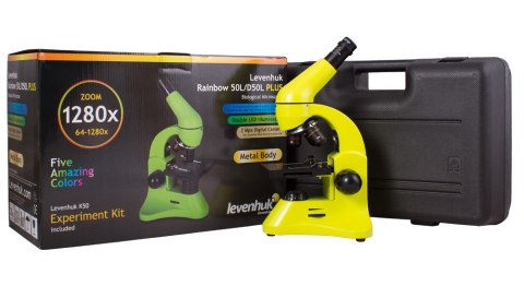 (ES) Mikroskop Levenhuk Rainbow 50L PLUS Lime\Limonka