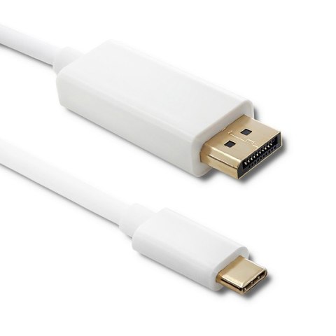Qoltec DisplayPort Alternate mode | USB 3.1 typ C męski | Displayport męski | 5K | 1m Qoltec DisplayPort Alternate mode | USB 3.1 typ C męski | Displayport męski | 5K | 1m