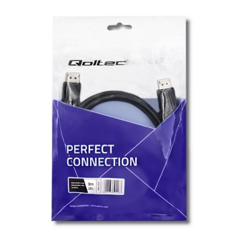 Qoltec DisplayPort v1.1 męski | DisplayPort v1.1 męski | 4K | 3m Qoltec DisplayPort v1.1 męski | DisplayPort v1.1 męski | 4K | 3m