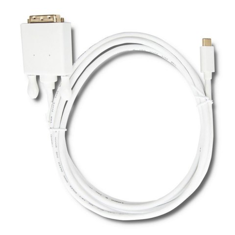 Qoltec Kabel USB 3.1 typ C męski/ DVI męski | 4K | Alternate mode | 2m Qoltec Kabel USB 3.1 typ C męski/ DVI męski | 4K | Alternate mode | 2m