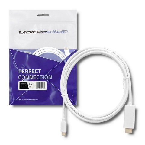 Qoltec Kabel USB 3.1 typ C męski/ HDMI A męski | 4K | Alternate mode | 2m Qoltec Kabel USB 3.1 typ C męski/ HDMI A męski | 4K | Alternate mode | 2m