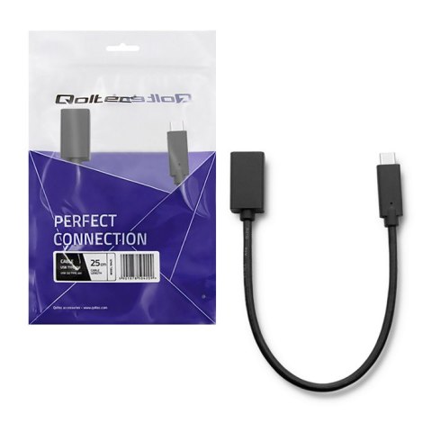 Qoltec Kabel USB 3.1 typ C męski | USB 3.0 typ A żeński | 0.25m Qoltec Kabel USB 3.1 typ C męski | USB 3.0 typ A żeński | 0.25m