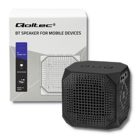 Qoltec Przenośny głośnik Bluetooth 3W | Double speaker | czarny! Qoltec Przenośny głośnik Bluetooth 3W | Double speaker | czarny!