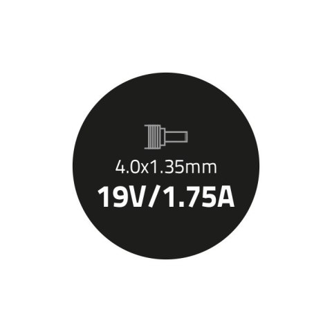 Qoltec Zasilacz do Asus 33W | 19V | 1.75A | 4.0*1.35 | +kabel zasilający