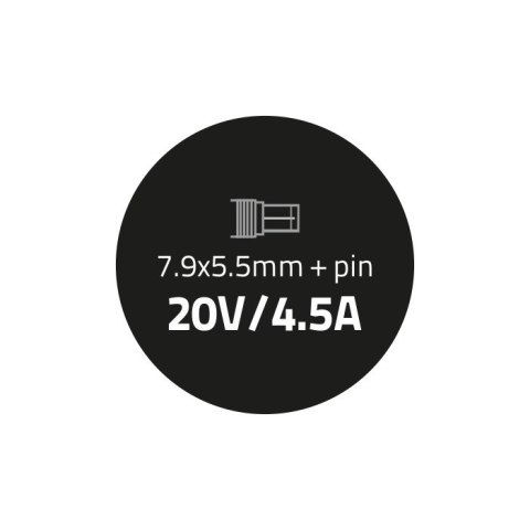 Qoltec Zasilacz do IBM Lenovo 90W | 20V | 4.5A | 7.9*5.5 | +kabel zasilający