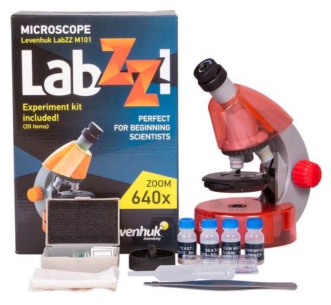 (DE) Mikroskop Levenhuk LabZZ M101 Orange\Pomarańcza