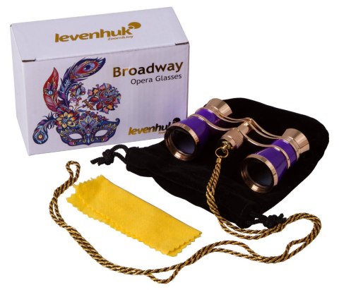 Lornetka teatralna Levenhuk Broadway 325C Amethyst/Ametyst z łańcuszkiem