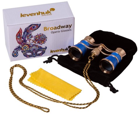 Lornetka teatralna Levenhuk Broadway 325C Blue Wave/Niebieskie morze z łańcuszkiem
