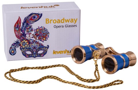 Lornetka teatralna Levenhuk Broadway 325C Blue Wave/Niebieskie morze z łańcuszkiem