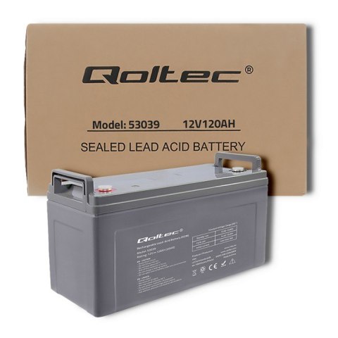 Qoltec Akumulator AGM | 12V | 120Ah | max 1440A
