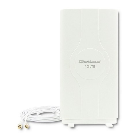 Qoltec Antena 4G LTE DUAL z podwójnym złączem SMA| 30dBi | Wewnętrzna Qoltec Antena 4G LTE DUAL z podwójnym złączem SMA| 30dBi | Wewnętrzna