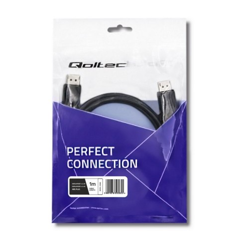 Qoltec DisplayPort v1.4 męski | DisplayPort v1.4 męski | 8K | 1m Qoltec DisplayPort v1.4 męski | DisplayPort v1.4 męski | 8K | 1m