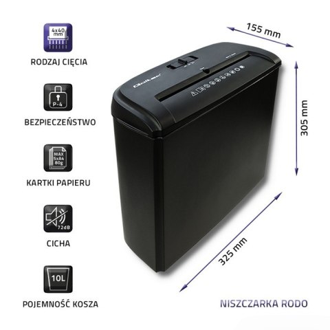Qoltec Niszczarka RODO | Cross cut | 10L Qoltec Niszczarka RODO | Cross cut | 10L