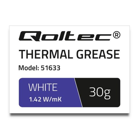 Qoltec Pasta termoprzewodząca 1.42 W/m-K | 30g | Biała Qoltec Pasta termoprzewodząca 1.42 W/m-K | 30g | Biała