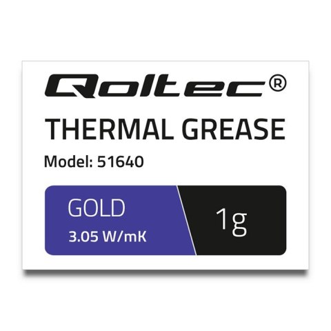 Qoltec Pasta termoprzewodząca 3.05 W/m-K | 1g | Złota Qoltec Pasta termoprzewodząca 3.05 W/m-K | 1g | Złota
