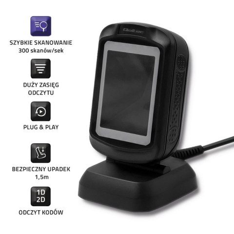 Qoltec Stacjonarny czytnik kodów 1D | 2D | USB Qoltec Stacjonarny czytnik kodów 1D | 2D | USB