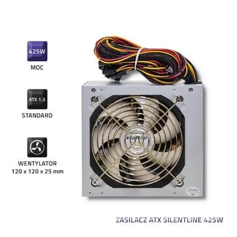 Qoltec Zasilacz ATX SilentLine 425W Qoltec Zasilacz ATX SilentLine 425W