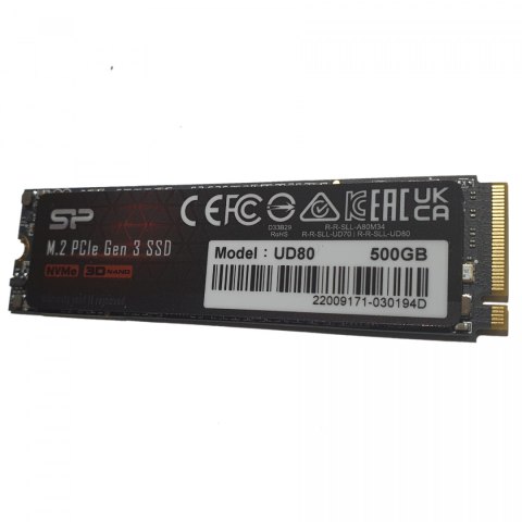 Dysk SSD Silicon Power UD80 500GB M.2 PCIe Gen3x4 NVMe (3400/2300 MB/s) Dysk SSD Silicon Power UD80 500GB M.2 PCIe Gen3x4 NVMe (3400/2300 MB/s)