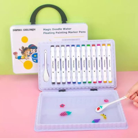 Magiczne markery do rysowania na wodzie 12szt + łyżka