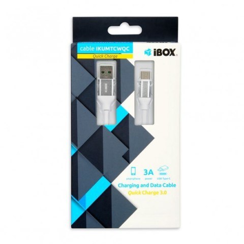 Kabel IBOX IKUMTCWQC (USB 2.0 typu A - USB typu C ; 1,5m; kolor biały) Kabel IBOX IKUMTCWQC (USB 2.0 typu A - USB typu C ; 1,5m; kolor biały)