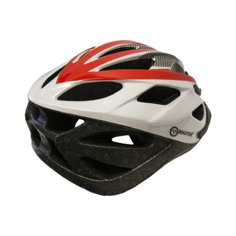 Kask Rowerowy MASTER Force L Czerwono-Biały Kask Rowerowy MASTER Force L Czerwono-Biały