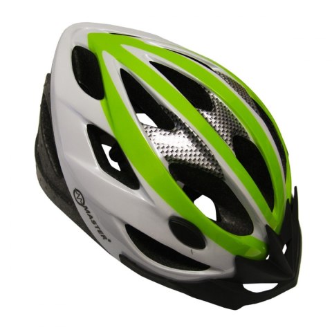 Kask Rowerowy MASTER Force L Zielono-Biały Kask Rowerowy MASTER Force L Zielono-Biały