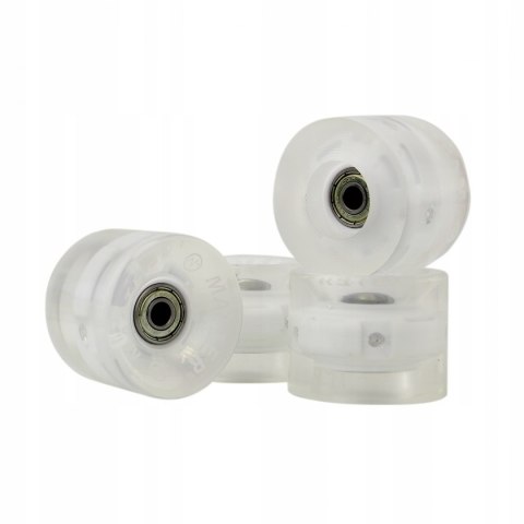 Świecące kółka do deskorolki MASTER 60 x 45 mm - white Świecące kółka do deskorolki MASTER 60 x 45 mm - white