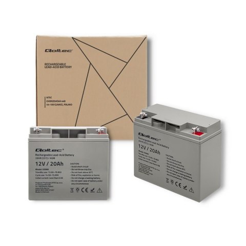 Qoltec Akumulator AGM | 12V | 20Ah | max. 300A Qoltec Akumulator AGM | 12V | 20Ah | max. 300A