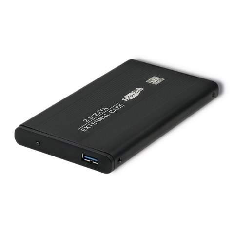 Qoltec Aluminiowa obudowa/kieszeń do dysków HDD/SSD 2.5" SATA3 | USB 2.0 | Czarny Qoltec Aluminiowa obudowa/kieszeń do dysków HDD/SSD 2.5" SATA3 | USB 2.0 | Czarny