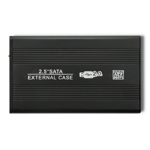 Qoltec Aluminiowa obudowa/kieszeń do dysków HDD/SSD 2.5" SATA3 | USB 2.0 | Czarny Qoltec Aluminiowa obudowa/kieszeń do dysków HDD/SSD 2.5" SATA3 | USB 2.0 | Czarny