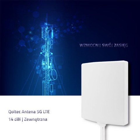 Qoltec Antena 5G LTE | 14 dBi| Zewnętrzna Qoltec Antena 5G LTE | 14 dBi| Zewnętrzna