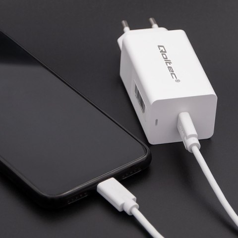 Qoltec Kabel USB 2.0 typ C męski | USB 2.0 typ C męski | 2m | Biały Qoltec Kabel USB 2.0 typ C męski | USB 2.0 typ C męski | 2m | Biały