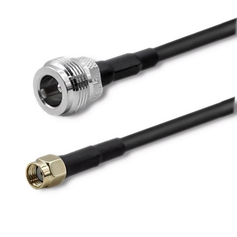 Qoltec Kabel koncentryczny RG58 | N Żeński | RP-SMA Męski | 1m Qoltec Kabel koncentryczny RG58 | N Żeński | RP-SMA Męski | 1m