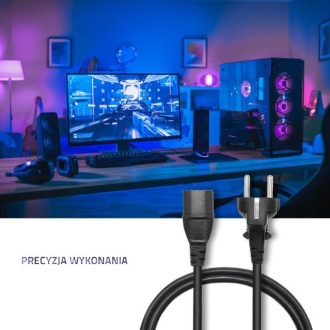 Qoltec Kabel zasilający SCHUKO/C13 | 1.8m Qoltec Kabel zasilający SCHUKO/C13 | 1.8m