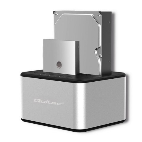 Qoltec Stacja dokująca dysków 2x HDD/SSD | 2.5"/3.5" SATA | USB 3.0 | Klonowanie Qoltec Stacja dokująca dysków 2x HDD/SSD | 2.5"/3.5" SATA | USB 3.0 | Klonowanie